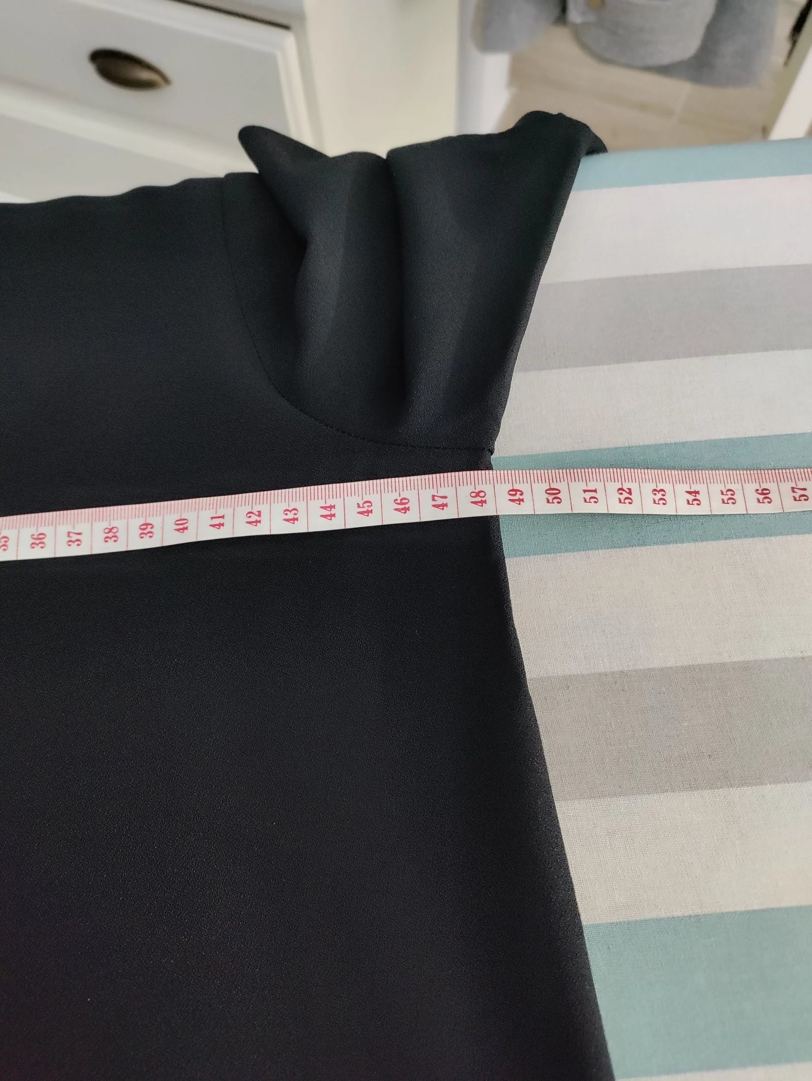 Zara Basic vestido preto com renda e botões no ombro tamanho M – photo 8